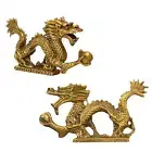 Brass Dragon Figurine Chinese Dragon Statue Handcrafts Chinese Feng Shui Dragons