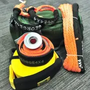 4WD Recovery Kit 1*Snatch Strap11T+2*Soft Shackle 1*10m +1*Trunk+1*Rope Ring+Bag