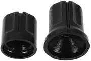 ERINGOGO 2pcs Intercom Knob Cap Control Board Speed Knob Guitar Pedal Knobs Effect Pedal Knobs Radio Volume Control Knobs Guitar Tone Volume Control Knobs Guitar Knobs Plastic Black