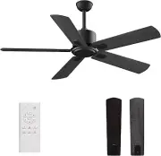 Biukis Ceiling Fans with Lights: 52 Inch Ceiling fans with Remote Reversible DC