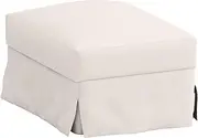 Durable Farlov Ottoman Replacement Cover Made for IKEA Farlove Sofa Footstool Slipcover Only. (Polyester Flax Beige)