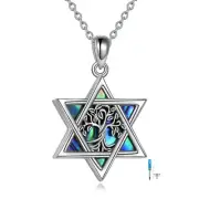 YFN Star of David Urn Necklace for Ashes Tree of Life Cremation Urn Jewelry f...