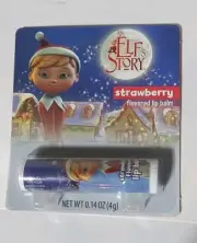 An Elf's Story Christmas Holiday Flavored Lip Balm STRAWBERRY ELF On A Shelf NEW