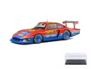 DIECAST CAR W/DISPLAY CASE PORSCHE 935 MOBY DICK #30 GIAMPERO MORETT SOLIDO 1/18
