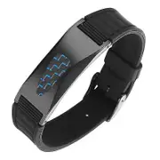 7 In 1 Titanium Silicone Magnetic Energy Armband Power Bio Bracelet Health Pain Relief Magnet Health Bracelet Bangle xi black with black