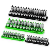 4Pc Socket Organizer Tray SAE Metric Socket Holder Tray Drive Socket 1/4 3/8 1/2