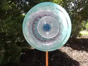 PASTEL RAINBOW Glass Garden Flower Repurposed Glassware Remembrance Sympathy