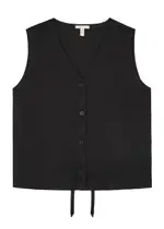 Eileen Fisher Linen Vest - Black - M (UK 14-16 / L) M (UK 14-16 / L)
