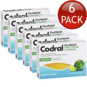 6 x Codral Duo Relief Sore Throat Lozenges Antibacterial Anaesthetic 16 Pack