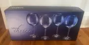 Set of 4 MIKASA Cheers Pastel 9" Balloon Goblet Wine Stem Glasses VJP36/400, NIB