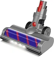 Soft Roller Cleaner Head Hardwood Floor Brush Attachment Compatible Motorhead Replacement for Dyson V7 V8 V10 V11 V15 Vacuum Cleaner with LED Headlight (Soft Roller)