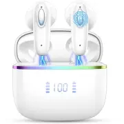 Wireless Earbud Bluetooth 5.3 Headphones, Hi-Fi Stereo Ear Buds with 4 ENC Ca...