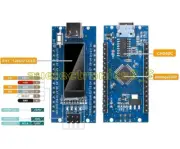 1PCS Nano V3.0 ATmega328P CH340C Board with 0.91" OLED Display 128x32 IIC I2C