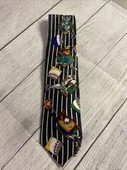 NEW 1993 Looney Tunes Baseball Character Neck Tie Taz Bugs Bunny FREE SHIPPING!