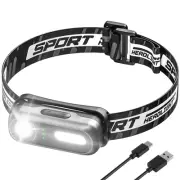 LED Headlamp Rechargeable,Running Headlamp Waterproof,Head Lights for Forehea...