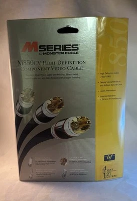 Monster Cable-M Series-M850CV Hi Def Component Video Cable-4'-NEW