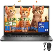 [DELL] Latitude 3550 Laptop Computer for Business and Work, Intel Core i5-1335U (Beat i7-1255U), 32GB DDR5 RAM, 1TB PCIe SSD, 15.6" FHD, WiFi 6E, Bluetooth, FHD Webcam, USB4 Type-C, Windows 11 Pro