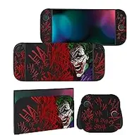 PlayVital Full Set Protective Skins for Nintendo Switch 2 2025 Console & Joycon, Customized Vinyl Decal Wrap Sticker for Nintendo Switch 2 & Dock & Hand Grips - Clown Hahaha