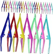 30Pcs Small Plastic Eyebrow Tweezers for Professional Grooming for Eyebrow Shaping and Trimming Lightweight Portable Beauty Tools for Personal Use