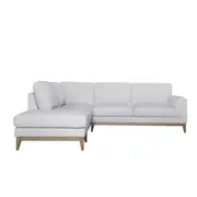 [James Lane] Mimi Luna Flint Corner Sofa & Ottoman - Left Hand Facing