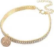 Sparkly Rhinestone Adjustable Pet Collar for Cats and Dogs Comfortable Bling Dog Necklace with Bell for Stylish Look for Everyday Wear and Special Events
