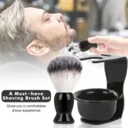 Shaving Brush Set 3-in-1 Shaving Set Shaving Brush Bowl Stand Mustache Care Tool