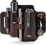 VIPERADE PJ35 Multitool Sheath for Belt, Leather EDC Pocket Organizer for Men, EDC Leather Sheath, EDC Belt Organizer