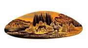 Zlatoust Vintage Steel Engraved Signed Plaque made in USSR 1991 Collectible #27