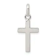 Sterling Silver Polished Cross Charm