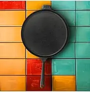 High Grade Cast Iron Dosa Tawa, Heavy Duty, Durable & Pre-Seasoned, Crepe & Pancake Pan, Europa 28 cm