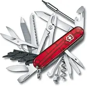 [Victorinox] Swiss Army Pocket Knife Cyber Tool L with 39 Functions, Red Transparent