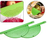 Saucepan Strainer Clip Drainer Plastic Pot Pan Kitchen Rice Pour Water
