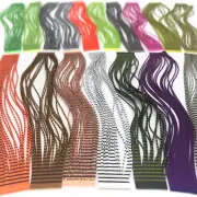 GRIZZLY FLUTTER LEGS - Hareline Fly Tying Barred Silicone Rubber Legs Jig Skirts