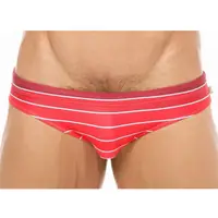 在飛比找PChome24h購物優惠-澳大利亞MARCUSE 水晶條紋紅色男仕三角泳褲
