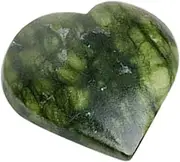QUMIIRITY Heart Shaped Crystal Stone Ornament Portable Multi Function Decorative Adornment for Home Office Natural Rough Gemstone Craft Approx