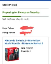 Nintendo Switch 2 Console + Mario Kart World Bundle *presale* Ships 6/17