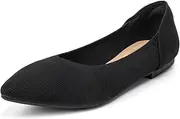 [qibusleen] Women's Pointed Toe Breathable Knit Flats Shoes Soft Slip On Dress Ballet Flats for Women Comfortable Casual Work Driving Lightweight Knitted Flat Loafers