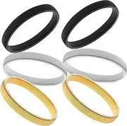 [Generic] 6 Pcs Elastic Arm Stretch Sleeve Garters Elastic Sleeve Garters Band Stretch Garters Elastic Shirt Sleeve Holders Arm Strap Bracelet Holder Elastic Metal Garters