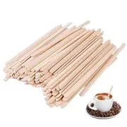 Vivva 50/100pcs Wooden Craft Stick Paddle Pop Stick Coffee Tea Ice Cream Stirrers Mixer Popsicle