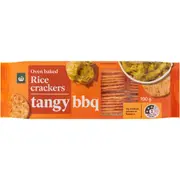 Woolworths Tangy BBQ Rice Crackers 100g