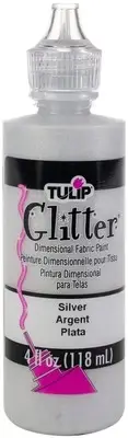 3 Pack Tulip Dimensional Fabric Paint 4oz-Glitter Silver FLG-2-4