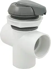 Waterway Plastics 600-3067 2" Notched Top Access 3-Port Diverter Valve, Gray