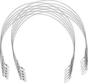 10Pcs Heavy Duty Steel Fishing Leaders with Snaps and Swivels Durable Line for Saltwater Fishing for