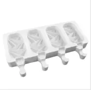 4 DIY Ice Cream Popsicle Icy Pole Maker Silicon Mold Silicone Mould - Rectangle