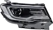 2 PCS Car Lights Parts Compatible For Jeep Compass 2017-2022 Head lamps or Xenon Headlight Dual Projector FACELIFT(No bulb)