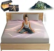 Aura™ Grounding Sheets King Size, 11% Pure Silver - Highest Silver Content Available - Grounding Bed Sheets - Grounded Sheets King Size - 78" x 80" x 15" - Gray, Fitted