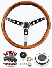 1969-1981 Chevrolet steering wheel RED BOWTIE 15" CLASSIC WALNUT WOOD