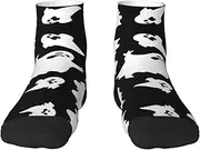 [JBYJBX] Halloween Goth Print Adult Socks Womens Mens Workout Thermal Cozy All-Season Gift Holiday Articles Use