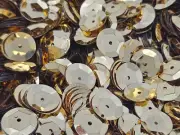 1,000 pcs Bulk Metallic Gold Large 10mm Round Cup Loose Sequins Sewing Crafts