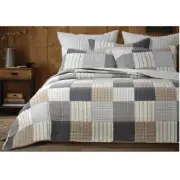 Patchwork Bed Quilt Vintage Patch Coverlet Throw 130x160cm